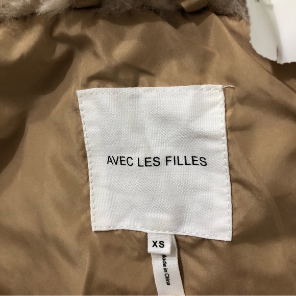NWT Avec Lec Filles Faux Shearling Detail Puffer Jacket - Picture 12 of 12